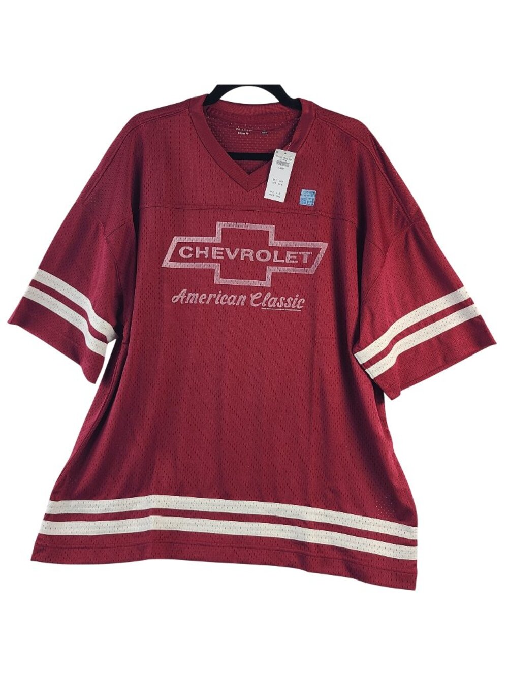 NEW Chevrolet American Classic Hollister Baggy Fit Jersey Top Men Sz XL Burgundy